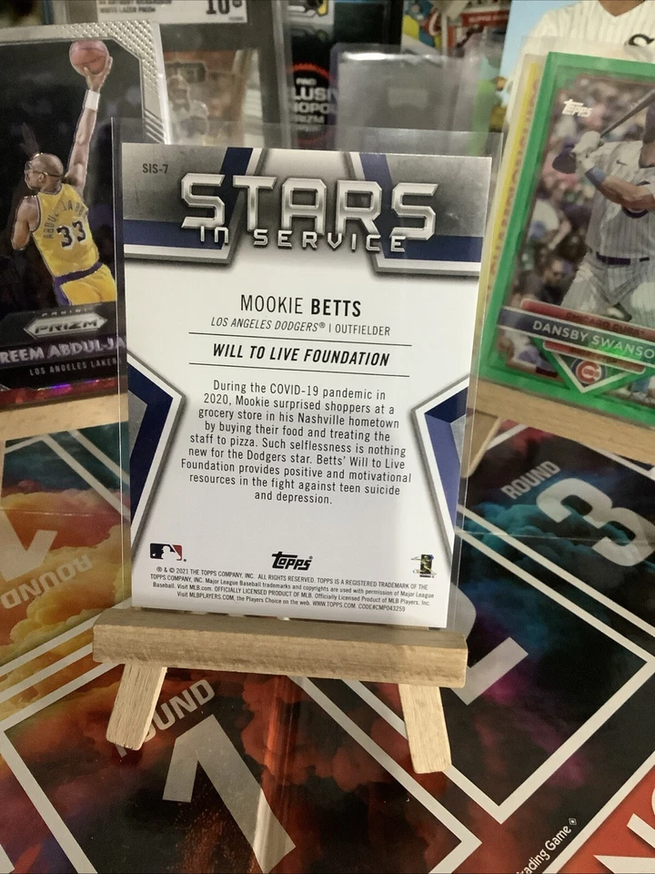 2021 Topps - Stars in Service #SIS-7 Mookie Betts - Image 2 of 2