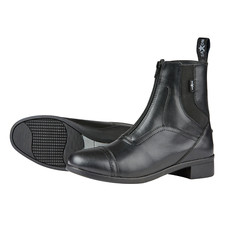 Image of Saxon Syntovia Children's Horse Riding Zip Paddock Boots | Equestrian | Black