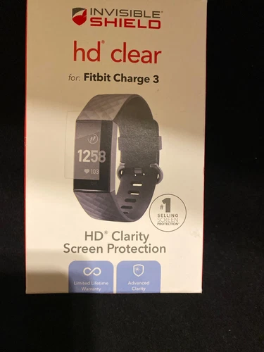 ZAGG Invisible Shield HD Clear Screen Protector for Fitbit Charge 3 - Picture 1 of 2