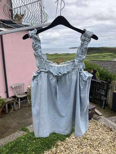 Denim Co NEW TAGS Sz 18 Pale Denim,100% Cotton,Strappy Top - Picture 7 of 14