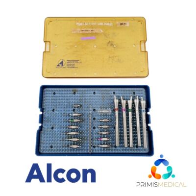 Alcon Ultraflow Handpieces (5) & Assorted Tips 20-Piece Cataracts Set w/ Case
