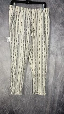 Rewash Linen Rayon Pants NEW Womens Beige Size XL Beach Peg Leg