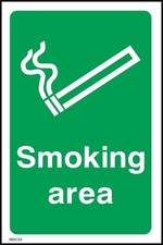 Smoking Area Sign or Sticker - All Material & Size options (MISC50)