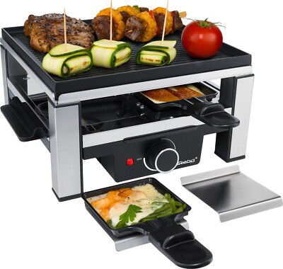 Steba RC 104 - Guss Raclette - 4 Personen - 25x25 cm - Temperaturregler