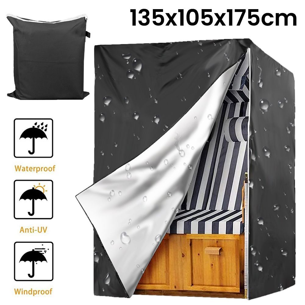 Strandkorb Schutzhülle Winterfest 420D Strandkorbhülle XXL Abdeckhaube