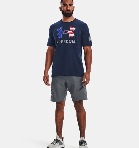 Under Armour Mens UA Freedom Big Flag Logo Short Sleeve Graphic T-Shirt SS Tee - Picture 28 of 31