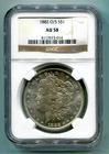 1882 O/S STRONG MORGAN SILVER DOLLAR NGC AU58 NICE ORIGINAL COIN FROM BOBS COINS