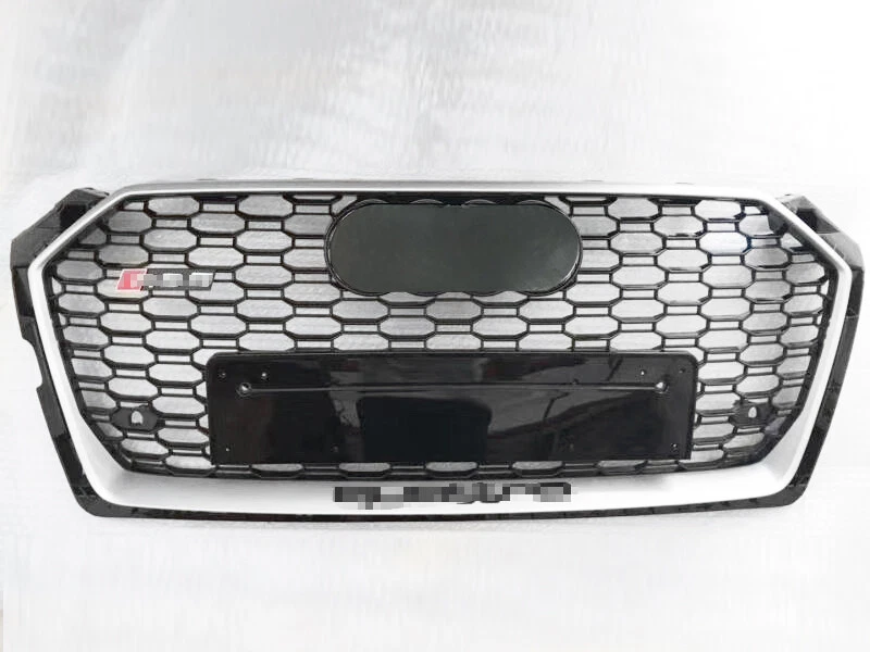 For Audi A5 S5 B9 2018 2019 Honeycomb Grill RS5 Style Sliver Frame Grille Foto 3 de 4