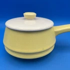 Yellow McCoy Pottery Handled Covered Individual Soup or Casserole Pot Vintage