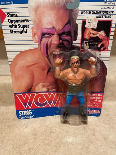 Galoob Sting Wrestling Action Figure WCW with Cham...