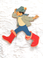 Heller Kunst "Die Siebenmeilenstiefel" 21hx17b Märchen-Holzbild Märchenerzähl