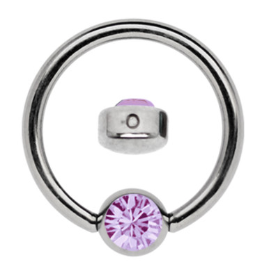 Piercing Schmuck Lippenbändchen Nasen Ring BCR 1,2mm + 3mm Klemm Glitzer Platte