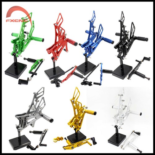 CNC Aluminum Motorcycle Rearset Footpegs Adjustable For Yamaha YZF R1 2007-2008 - Picture 6 of 14