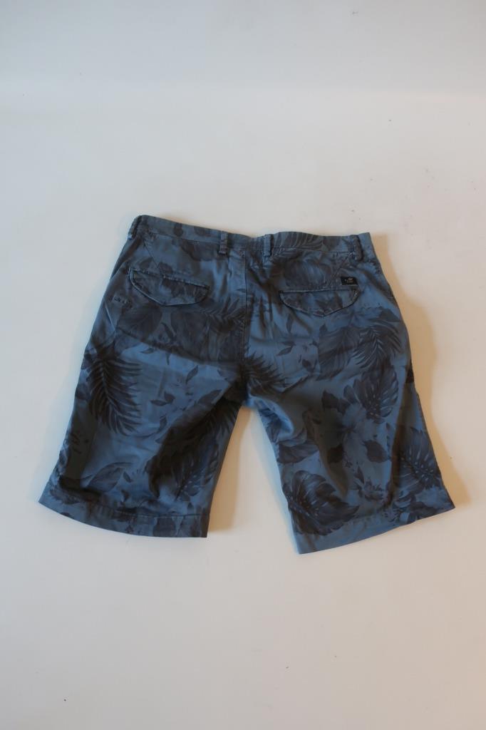 Mens Mason's Blue Black Tropical Floral Print Eisenhower