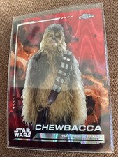 Chewbacca - 2024 Topps Chrome Star Wars 107 Blaster Red Raywave Refractor