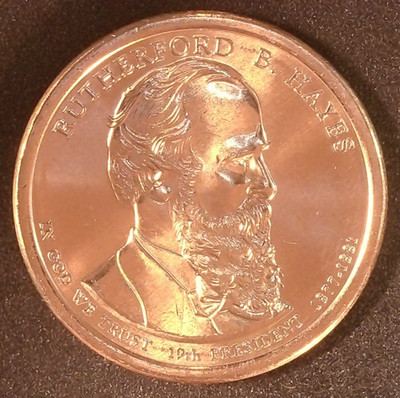 2011-P RUTHERFORD HAYES Presidential $1 Dollar Coin 19th President 1877-1881 BU