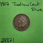 1902  Indian Head Cent / Penny 1c Fine