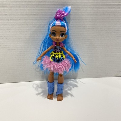 Mattel Cave club Tella toy doll pink and blue hair8  tall 2019 no shoes