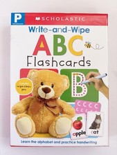 Scholastic Write-and-Wipe ABC Flashcards w/ Wipe-Clean Pen FREE SHIPPING GIFT