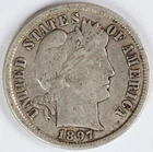 VF 1897 Barber Dime