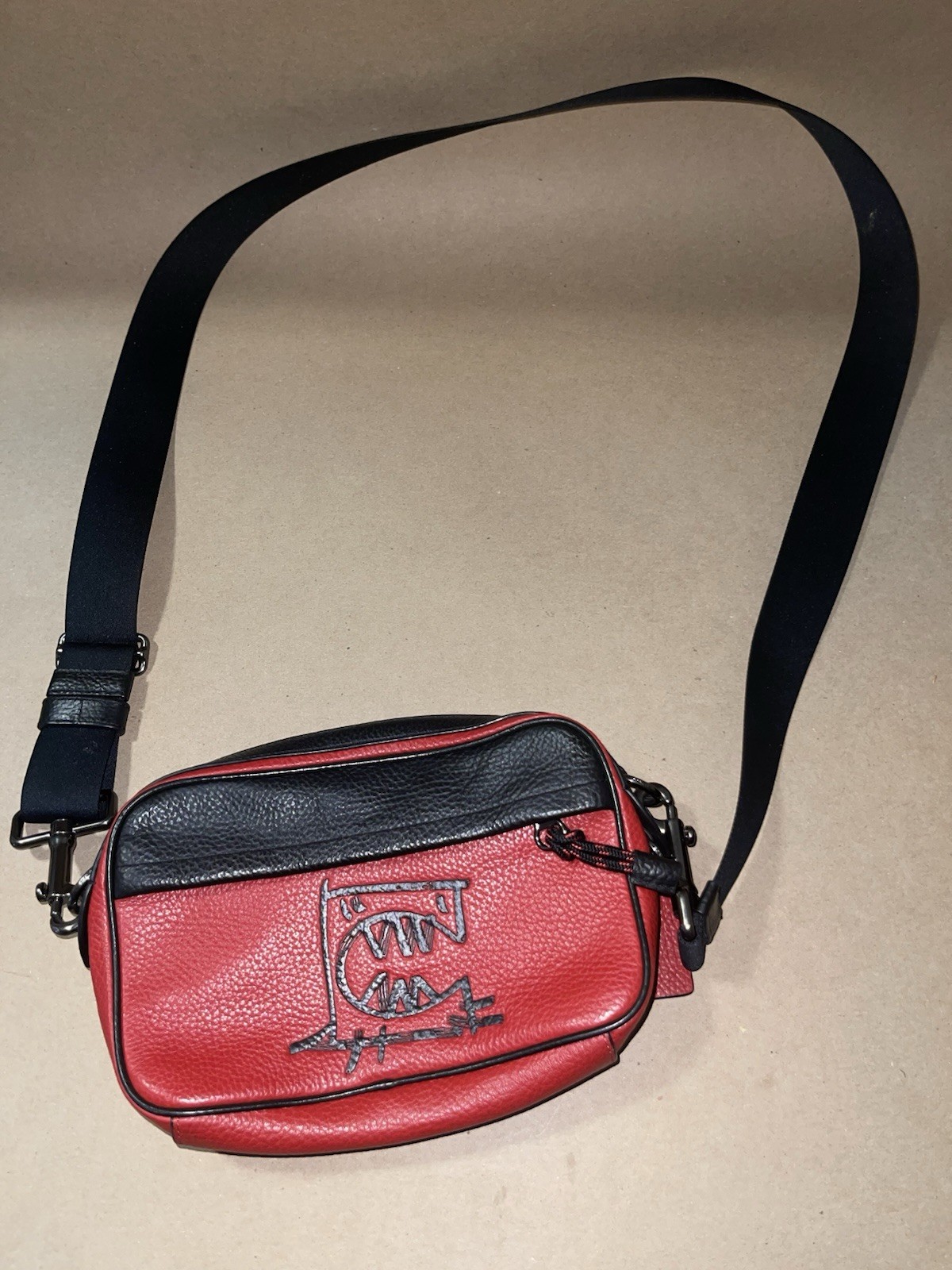 COACH X GUANG YU RED/BLACK LEATHER GRAHAM CROSSBODY image 9