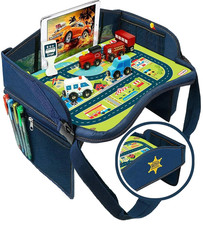 Kids Travel Tray, Toddler Car Seat Tray, Double Sided Activity Organizer, Snack