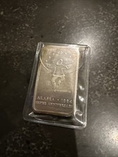 1984 Alaska Silver Anniversary .999 1oz Art Bar Eskimo 109.65 per troy oz