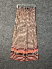 Angie Womens Pull On Boho Pants Size Medium Wide Leg Semi Sheer Hippie Festival