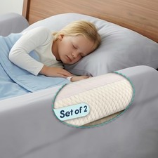 Hiccapop 2-Pack Foam Bed Bumpers for Toddlers, Toddler Bed Rails w/