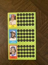 1981 Topps Baseball Scratch-Off - Pete Rose, Ellis Valentine, Jerry Martin 