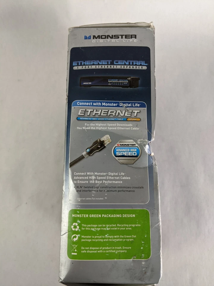 Nuevo MONSTER DIGITAL LIFE DL Es-5 121668-00 Ethernet Central 5 Puerto Ethernet - Imagen 4 de 4
