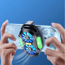 Dual Fan Mobile Phone Cooler USB-C Rechargeable Cooling Fan for iPhone Android