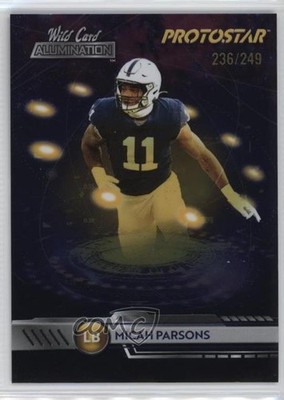 2021 Wild Card Alumination Protostar Yellow 236/249 Micah Parsons Rookie RC 00gy