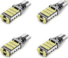 4 PCS LED Reverse Light Bulbs, T15 906 W16W 4014 45SMD 6500K Whit Color: White
