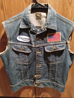 RARE Vintage Lee Riders 60's Denim Vest New Condition Sanforized  Union Made USA