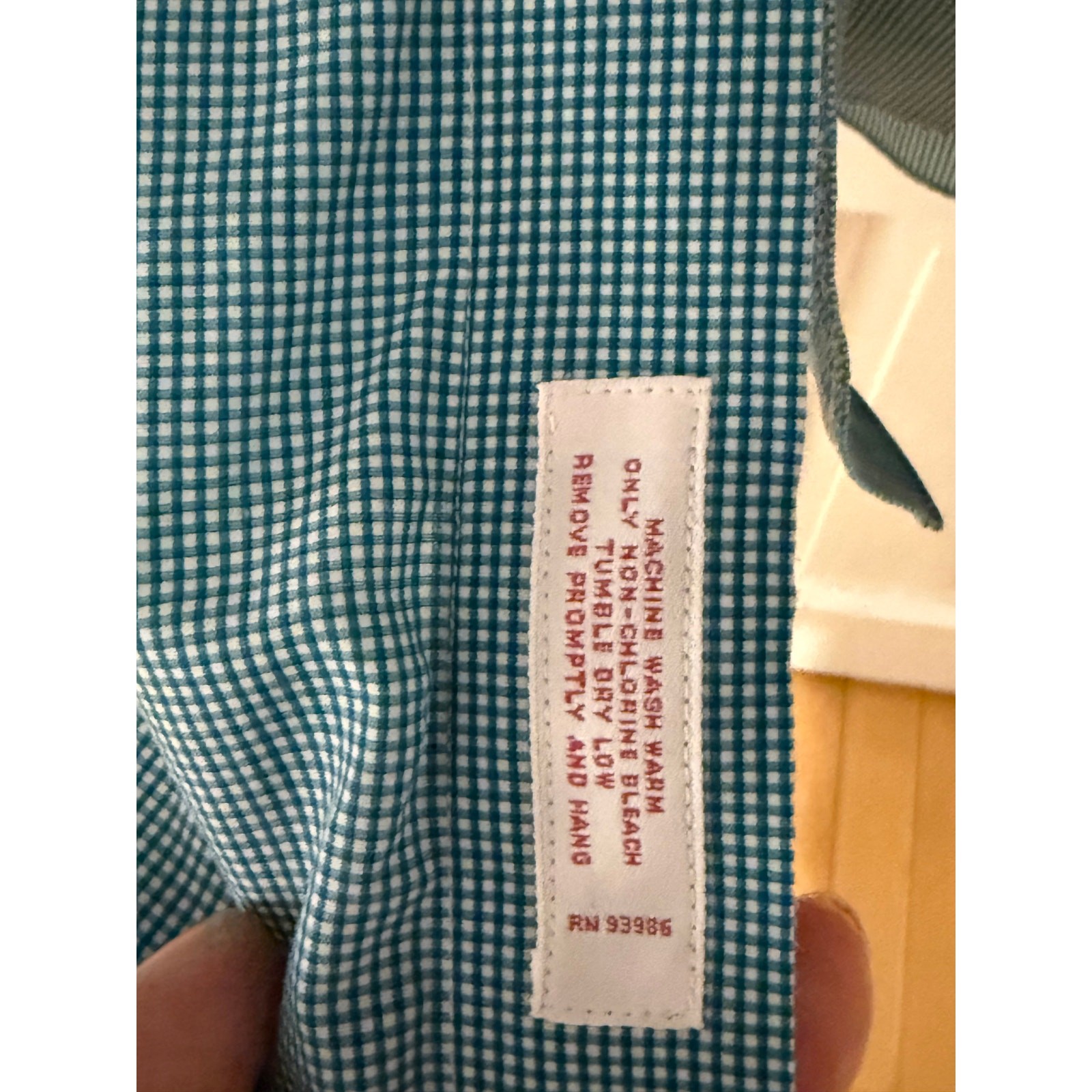 Brooks Brothers Blue Patterned Button-Up Shirt 16… - image 6