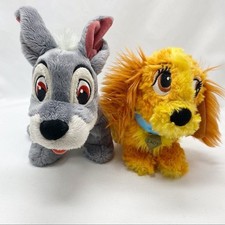 Disney Parks Lady  The Tramp Dog Plush Pair 7  