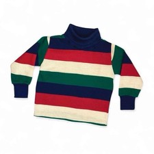 Vintage 70  s Toddly Winks Boys SZ 2 Retro Stripe Turtleneck Shirt
