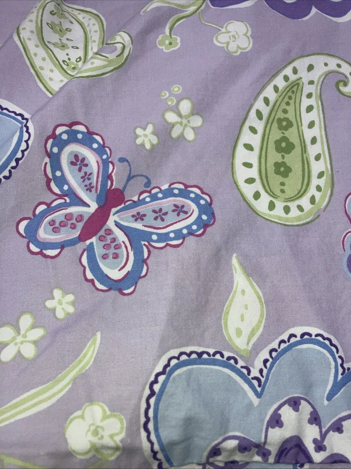 Funda nórdica POTTERY BARN Samantha tamaño doble púrpura lilia cachemira floral Foto 3 de 4