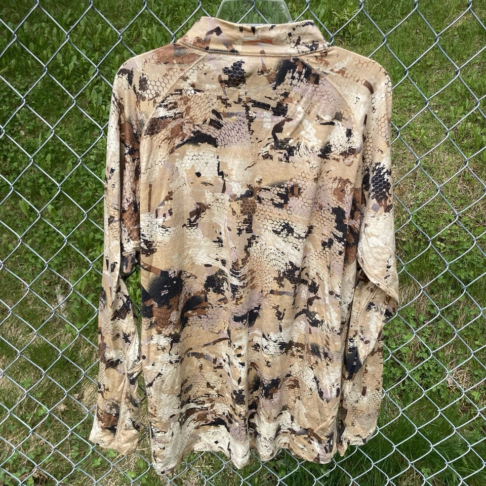 Sitka Merino Wool Core Lightweight Zip T Base Layer Men's 2XL Waterfowl Marsh - Image 2 of 4