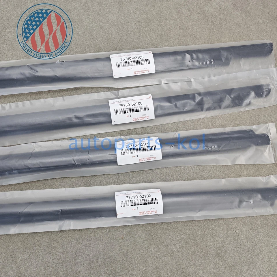4 piezas tiras climáticas molduras de ventana para Toyota Corolla 2003-2008 NUEVO Foto 2 de 4