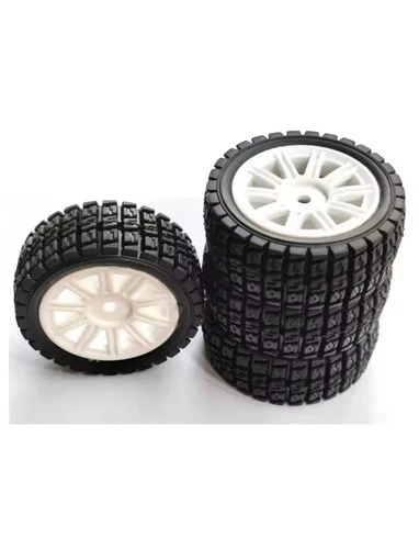 Mjx Hyper Go 1:14 Scale 4wd Rc Wheels & Tyres Set Of 4 12mm Hex Part No: 1415A2.