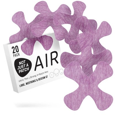 Not Just a Patch X-Mini Air CGM Patches Libre Dexcom G7 Cover Patch Purple 20 Pk