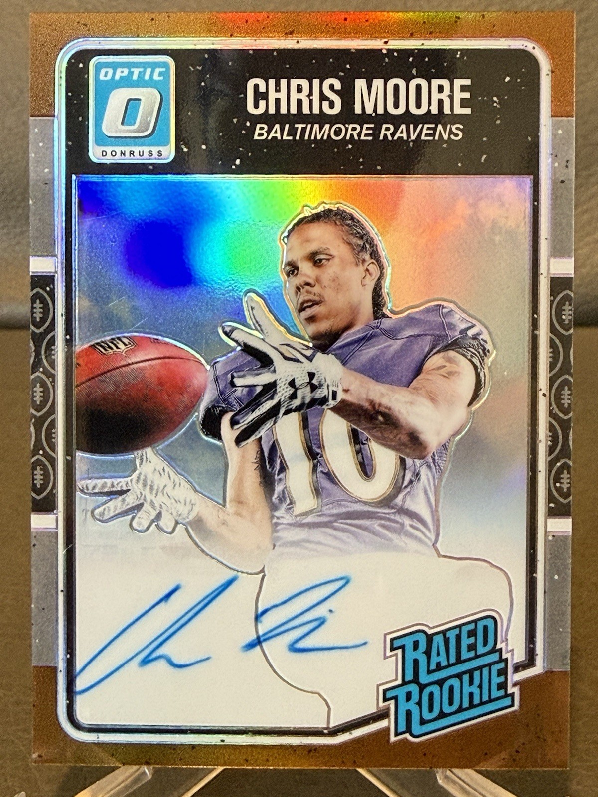 Chris Moore Panini Donruss Optic #157 Autograph Bronze