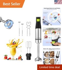 Batidora de mano de inmersión 4 en 1 Max 1100W, emulsionante de varilla con cable con todo...