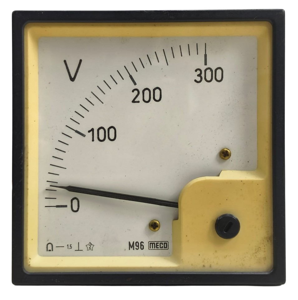 Meco M96 0 300 V DC Moving Coil Din Panel Voltmeter 96x96mm Analog ...