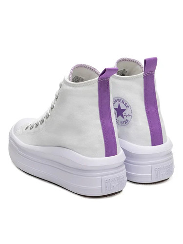 Converse Chuck Taylor All Star, Platform Sneaker - White/Purple - Picture 4 of 4