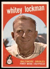 1959 Topps #411 WHITEY LOCKMAN  Baltimore Orioles  EX-EX+