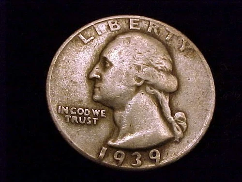 1939-S  Washington Quarter, Very Fine Grade.