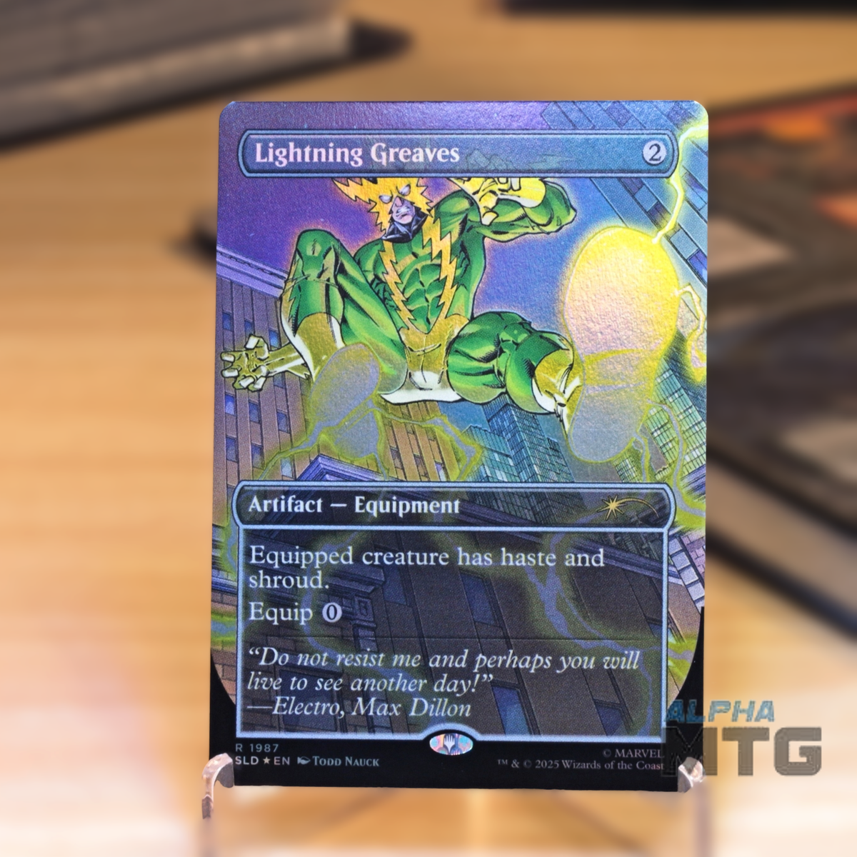 Lightning Greaves R Foil #1987 | SLD Secret Lair x Marvel's Spider